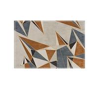 Privalace Set of 4 Placemats, 18 x 12 inch Flax Geometric Printed Heat-Resistant Dining Table Mats with Nordic Style for Kitchen and Restaurant Use