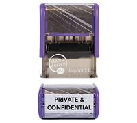 Private and Confidential Self Inking Rubber Stamp for Your Documents - in Black Ink