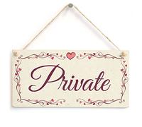 Private - Beautiful Handmade Sign with Pretty Love Heart Design