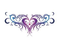 Private belly tattoo stickers seductive pure desire abdomen back waist love totem chest juice waterproof stickers, fake tattoos(MM-001)