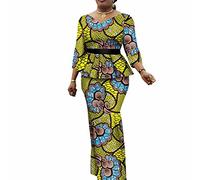 Private Black African Clothes for Women Dashiki Print Top and Skirts 2 Piece Set Outfits Ankara Party Wedding Suit, 619-12, 3XL