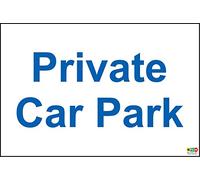 Private Car Park Sign - Self Adhesive Sticker 300mm x 200mm