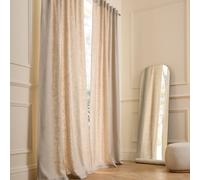 Private Curtain in Lined Washed Linen with Concealed Tabs Raw Linen