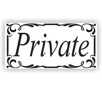 Private Door Sign Self Adhesive Vinyl Sticker, Decal