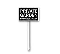Private garden no public access Sign, 12" x 8" Yard Sign with Stake, Easy to Mount, Lawn Sign