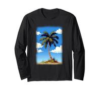 Private Island Palm Tree Paradise Long Sleeve T-Shirt