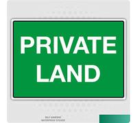Private Land A5 Plastic Sign or Self-Adhesive Sticker - Health & Safety Signs (Rigid Plastic Sign)