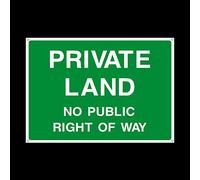Private Land No public right of way Plastic Sign with 4 Pre-Drilled Holes - Staff Only/Authorised/Keep Out/Beyond this point (CA51)