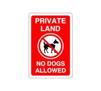 Private lane no dogs allowed - 3mm Aluminum Dibond high-visibility and durability for indoor/outdoor usage (200mm x 150mm) Ensures Safety Within 5m Viewing Distance.