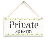 Private No Entry Hanging Sign, Door Notice