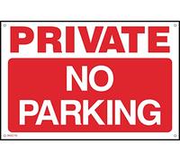 Private No Parking Sign - 200mm x 150mm - 3mm Metal Composite Drilled Sign (MISC115)