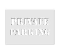 Private Parking Sign Stencil - Private Parking Text Template - Sign Making Stencil by CraftStar (A3(Small))