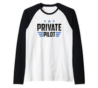 Private Pilot Aircraft Small Airplane Raglan Baseball Tee