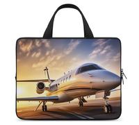 Private Plane Laptop Sleeve Ultra-Thin, Waterproof 15inch Laptop Bags, Portable Protective Computer Bag with Hand Strap