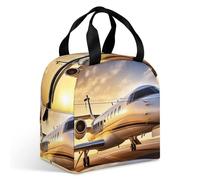 Private Plane Lunch Bag for Adult, Leakproof Insulated Lunch Tote Bag with Zipper & Multiple Pockets, Large Capacity Lunchbox for Office Work Picnic