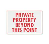 Private Property Beyond This Point Sign Safe Sign, Signs Outdoor, 12 X 8 In, Sign For Home, Business, Driveway Alert