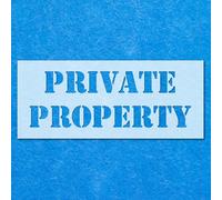 Private Property House Sign Stencil: Mylar Airbrush Wall Art Painting Crafts -A5 Stencil - Design Size (60mm 170mm)