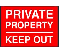 Private Property Keep Out Metal sign home gate fence security office business (Aluminium A5 (200x150mm) Approx)