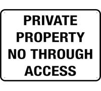 Private Property No Through Access Sign 12X8 Inch Tin Sign Great For Garden And Yard Wall Decor