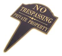 Private Property No Trespassing Sign Black Metal Yard Stake