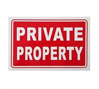 Private Property Sign Red High Contrast Keep Out Warning Safety Door Notice