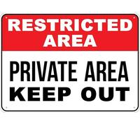 Private Property Signs 12X8 Inch Tin Sign Great For Garden And Yard Wall Decor