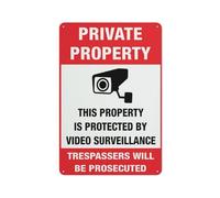 Private Property - Trespassers Will Be Prosecuted Sign Safe Sign, Signs Outdoor, 12 X 8 In, Sign For Home, Business, Driveway Alert