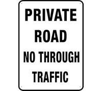 Private Road No Through Traffic Vintage Warning Tin Warning Metal Sign Tin Signs Aluminum Plaque for Outdoors Use Yard Farm Fence Home Wall Decor 8x12 inch