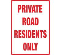 Private Road Residents Only 8X12 Inch Rust Free Aluminum Easy To Read & Sturdy Keep Out Outdoor Metal Signs For Home Farm Yard