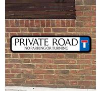 PRIVATE ROAD Sign, Robust Private Driveway Sign, Private Road, No Parking Sign 40x10 cm