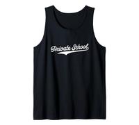 Private School - Funny Retro University Aesthetic Sporty Tank Top