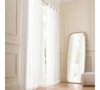 Private Washed Linen Curtain with Eyelets White