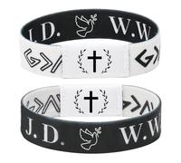 PRIVATEDIY Daily Bible Verse Bracelet Scan,WWJD Bracelets,Wearable Bible Bracelet with NFC,What Would Jesus Do,Christian Catholic Inspirational Energy Quotes Faith Gifts for Women, Men and Teens, One