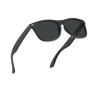 PRIVEL Oversized 155mm Polarized Sunglasses for Men Big Wide Head TR90 Ultralight UV400 Protection, Carbon Fiber | Polarized Grey, Extra Large Fit