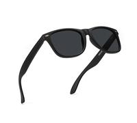 PRIVEL Oversized 155mm Polarized Sunglasses for Men Big Wide Head TR90 Ultralight UV400 Protection, Matte Black | Polarized Grey, Extra Large Fit