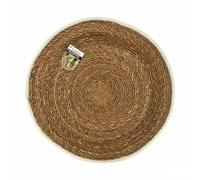 Privilege Brown Seaweed Placemat with Border Ø 45 cm (36 Units)
