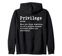 Privilege Definition Equality and Human Rights Supporter Zip Hoodie