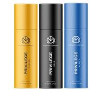 Privilege Liquid Deodorants For Men Active, Bold & Legend, Premium Long Lasting Fragrance, Everyday Use Deo Trio Pack (150Ml*3) Sandalwood