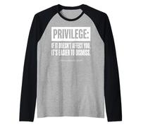 Privilege Quote Check Your Blind Spots Raglan Baseball Tee