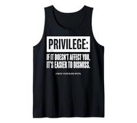 Privilege Quote Check Your Blind Spots Tank Top