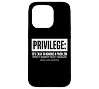 Privilege Statement Typography Text Design Case for iPhone 15 Pro