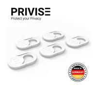 Privise Webcam Cover 5-Pack - Ultra-Slim Camera Cover for Laptop, Tablet & Smartphone - Premium Privacy Protection - Strong Adhesive - Made in Germany - White