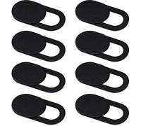 Privise Webcam Cover - Ultra-Thin Camera Cover for Laptop, MacBook, Smartphone & Tablet, Privacy & Security Protection, Super Slim Design, 8-Pack Black