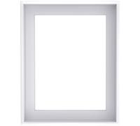 Prixas Print Floater Frame for 1.25 thick Canvas, Available in 25+ size and 4 Color, Wood-Look Floating Frame for Finished Canvas Artist Panel Oil Painting Wall Art Décor (White Frame, 12" x16”)