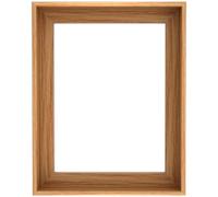 Prixas Print Floater Frame for Canvas Paintings - 1.25" Deep Gallery Floating Picture Frame with Realistic Wood Texture, Made in USA Wall Art Decor (Light Brown, 11x14)