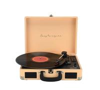 PRIXTON VC400 - Vintage Vinyl Record Player, Vinyl Player and Music Player via Bluetooth and USB, 2 Built-in Speakers, Suitcase Design, Orange