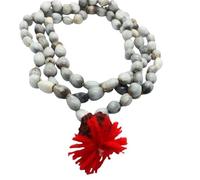 PRIYA BEADS 108 +1 Beads Natural Grey Vaijayanti Seeds | Japa Mala | for Men and Women Regular Wear and Japa (Chanting Mantras)