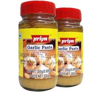 Priya Garlic Paste |Traditional Paste | Indian Origin | Indian Authentic with Great Flavor | Mild Spice Infusions with Sweet, Sharp and Very Sour Taste |300g Pack of 2
