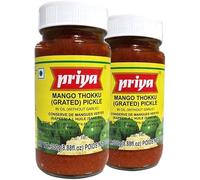 Priya Mango Thokku Pickle | Indian Origin | Traditional Indian Authentic Pickle | with Great Flavor | Delicious with Poppadums| Spicy & Sour | Vegan |300g Pack of 2