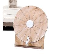 Prize Board - Timber Lottery Wheel, Manual Rotation Display, Adaptable Branding Solution | Enhanced Game Enjoyment Kids Adults Celebration Classroom Reward Game Night Fair Booth Promotion